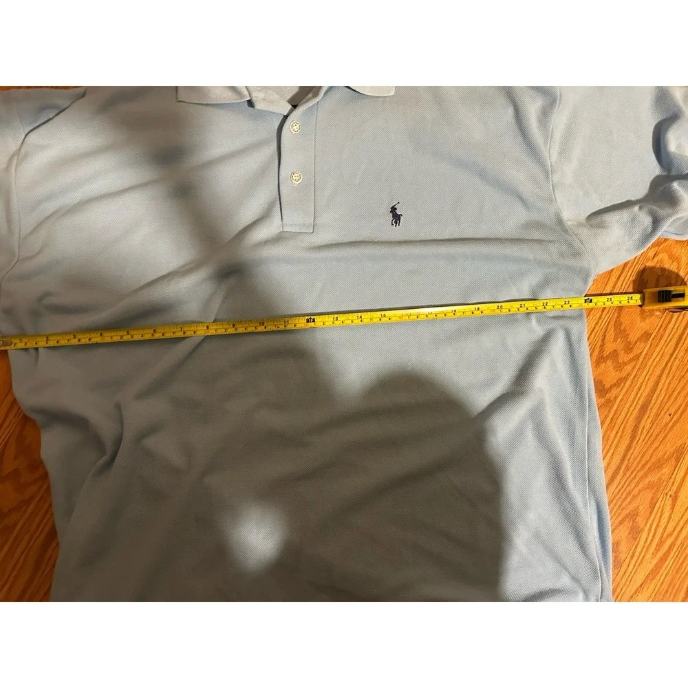 Nice Vtg Polo Ralph Lauren Blue Polo Shirt Short Sleeve  Mens 3XL XXXLarge